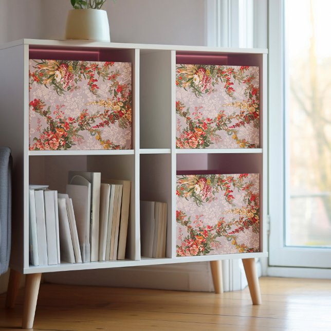 Seda Decoración De Papel De Tejido Floral (This is a mockup, your design may appear larger or smaller depending on the size of your furniture.)