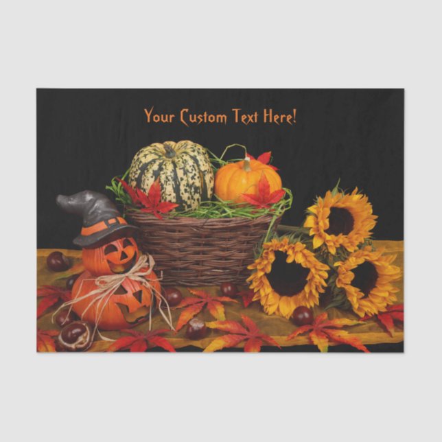 Seda Decoraciones de Halloween Papel de tejido personal (Anverso)