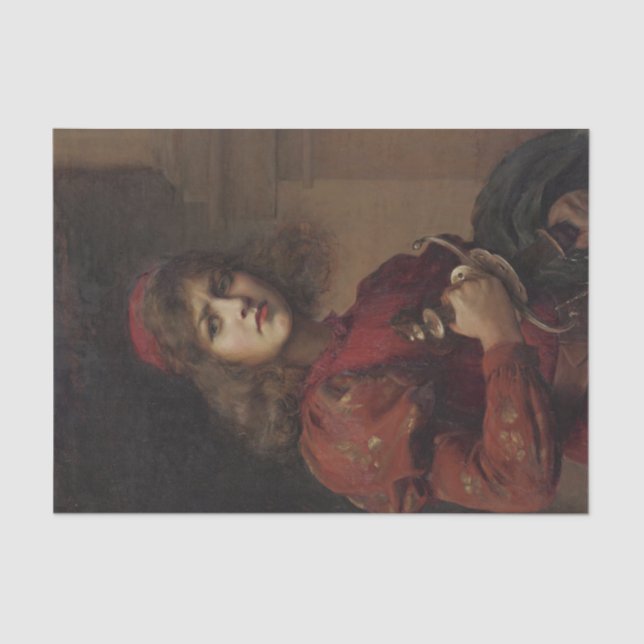 Seda Decoupage de Papel Tejido Juana de Arco (Anverso)