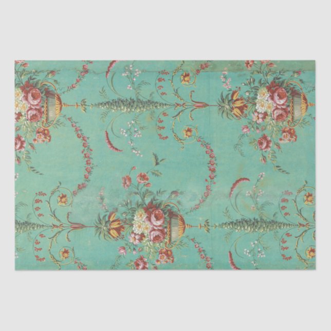 SEDA DECOUPAGE TISSUE PAPER : PAPEL DE PARED FLORAL DE  (Anverso)