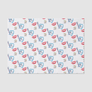 Seda Dentista de papel de tejidos decorativos