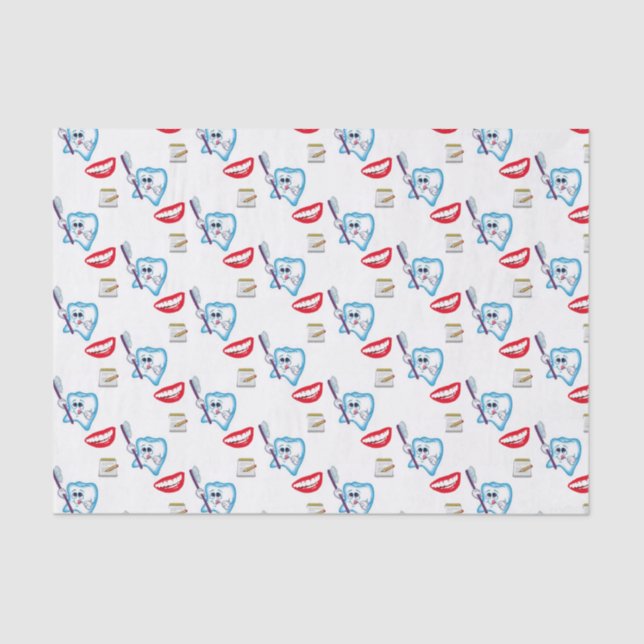 Seda Dentista de papel de tejidos decorativos (Anverso)