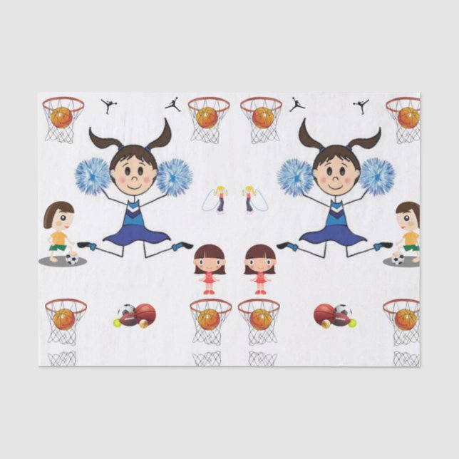 Seda Deportes de papel de tejido decorativo (Anverso)