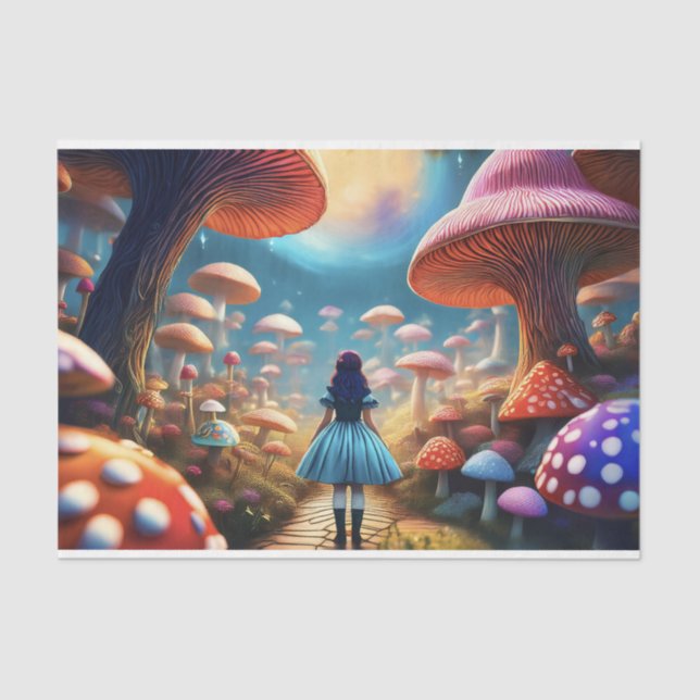 Seda Desacoplar Alicia entre el papel de los hongos (Anverso)