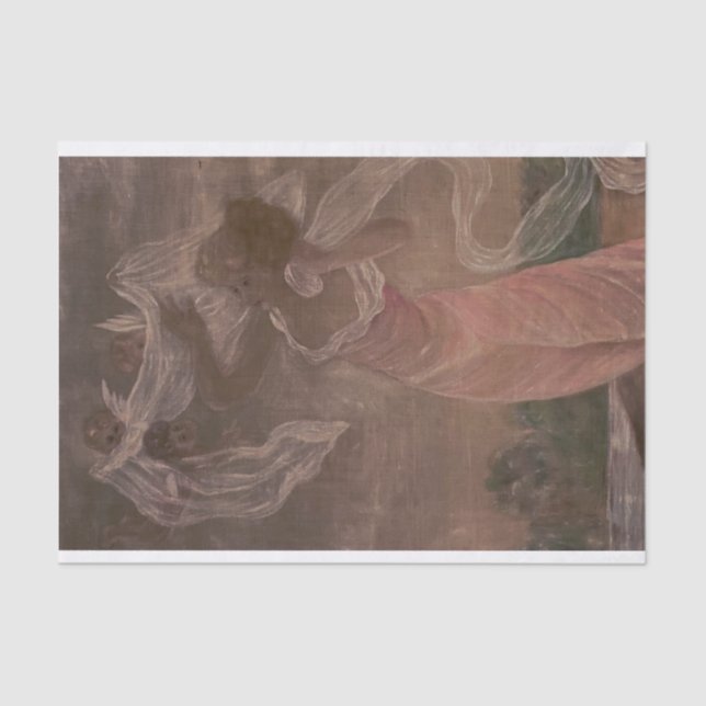 Seda Desalojo de papel de ángel de la mujer victoriana (Anverso)