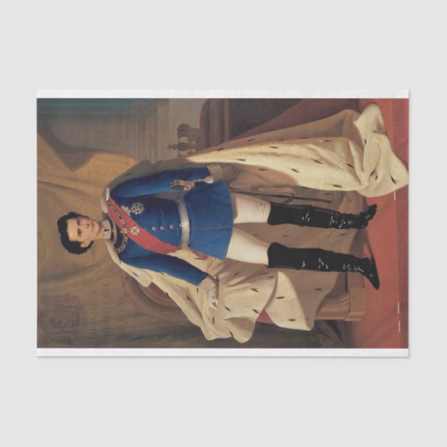 Seda Descarga de papel de tejidos Ludwig II (Anverso)