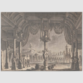 Seda Dibujo arquitectónico del antiguo papel de desenla