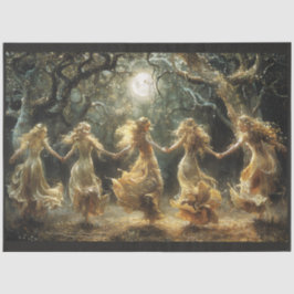 Seda Diosa bailarina bajo papel de tema de la luna llen