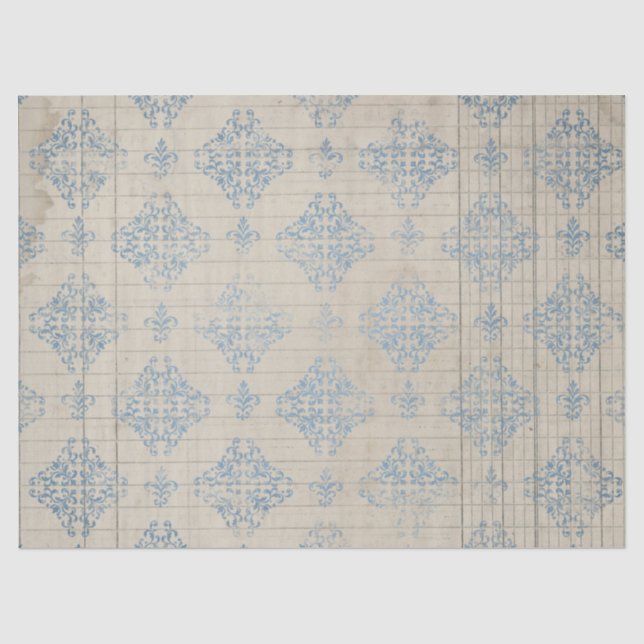 Seda Diseño 8 de la Serie de Papel Azul Efímero (Anverso)