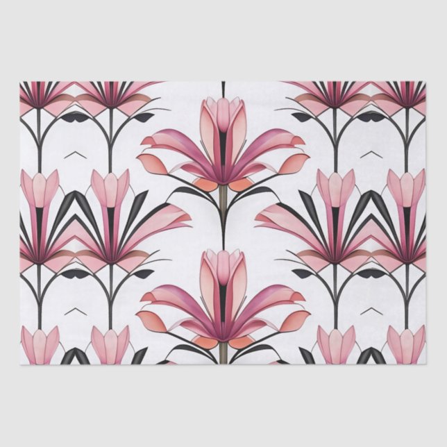 Seda Diseño artístico artístico floral de IA Papel de t (Anverso)