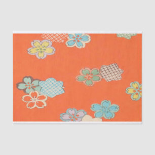 Seda Diseño de flores antiguas - Papel de tejidos para 