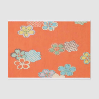 Seda Diseño de flores antiguas - Papel de tejidos para 