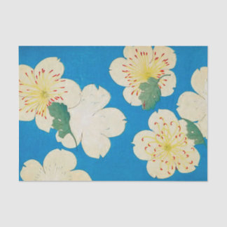 Seda Diseño de flores antiguas - Papel de tejidos para 