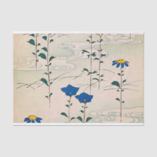 Seda Diseño de flores antiguas - Papel de tejidos para 