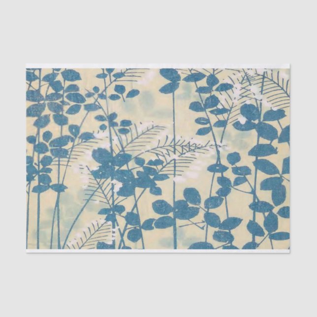 Seda Diseño de flores antiguas - Papel de tejidos para  (Anverso)