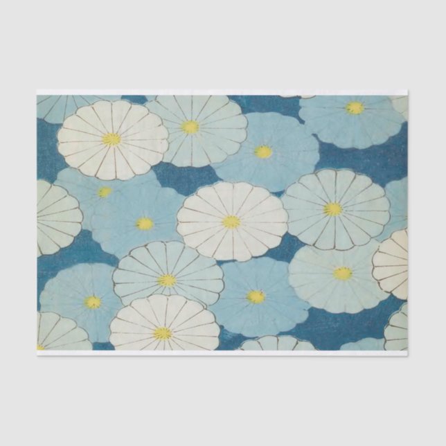 Seda Diseño de flores antiguas - Papel de tejidos para  (Anverso)