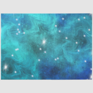 Seda Diseño de la serie Blue Galaxy 5 Papel de tejidos