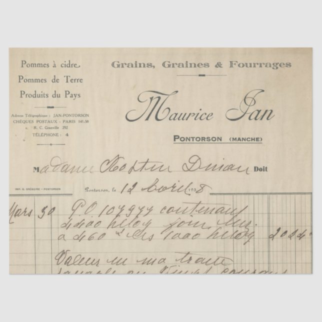 Seda Diseño de la serie de papel antiguo Ephemera 18 (Anverso)