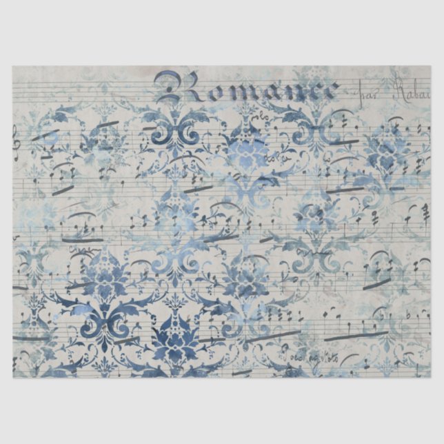 Seda Diseño de la serie de papel azul Ephemera 1 (Anverso)