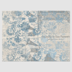 Seda Diseño de la serie de papel azul Ephemera 15