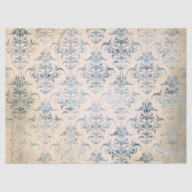 Seda Diseño de la serie de papel azul Ephemera 3 (Anverso)