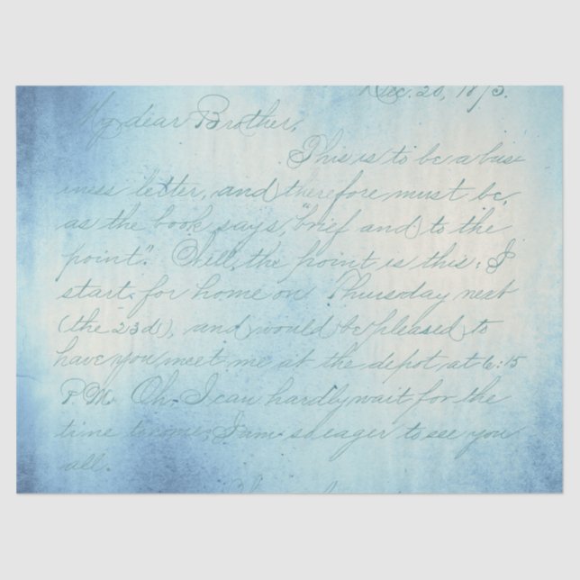 Seda Diseño de la serie de papel azul Ephemera 4 (Anverso)