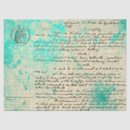 Seda Diseño de la serie de papel azul turquesa Ephemera