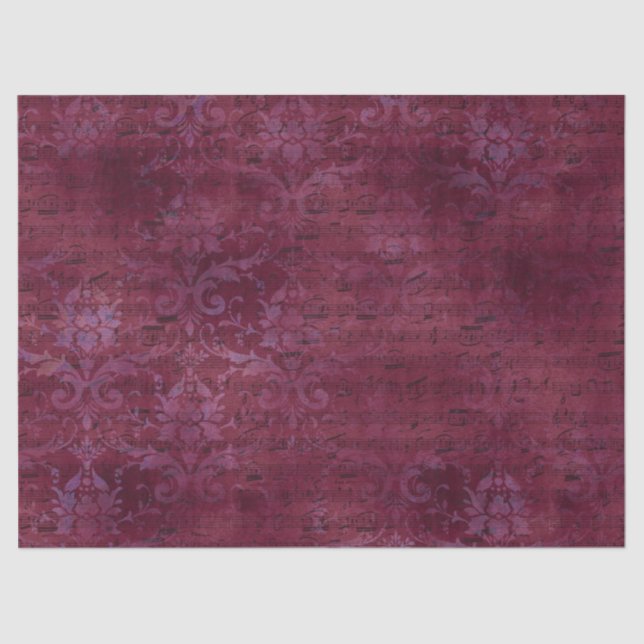 Seda Diseño de la serie de papel Ephemera Burgundy 1 (Anverso)