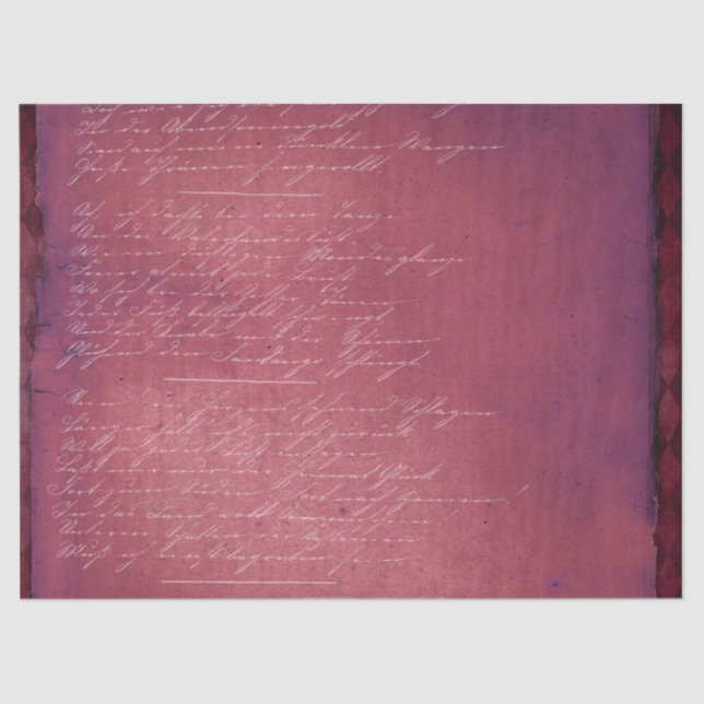 Seda Diseño de la serie de papel Ephemera Burgundy 5 (Anverso)