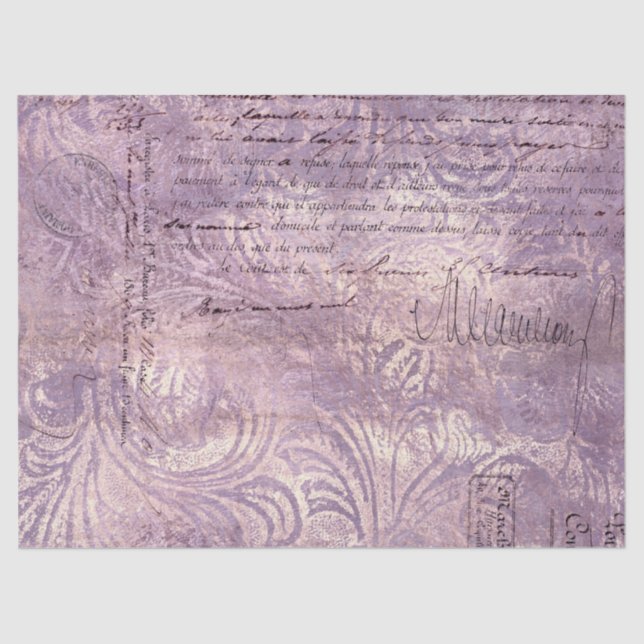Seda Diseño de la serie de papel Ephemera Lavendar 17 (Anverso)