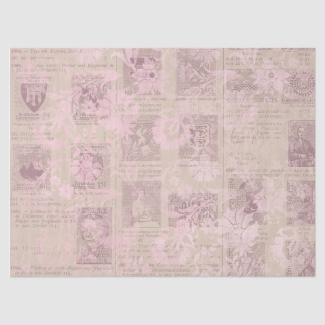 Seda Diseño de la serie de papel rosa Ephemera 11 (Anverso)
