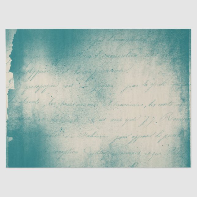 Seda Diseño de la serie de papel turquesa Ephemera 16 (Anverso)