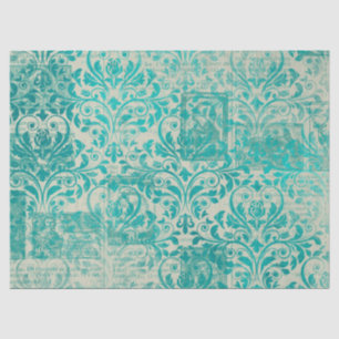 Seda Diseño de la serie de papel turquesa Ephemera 19
