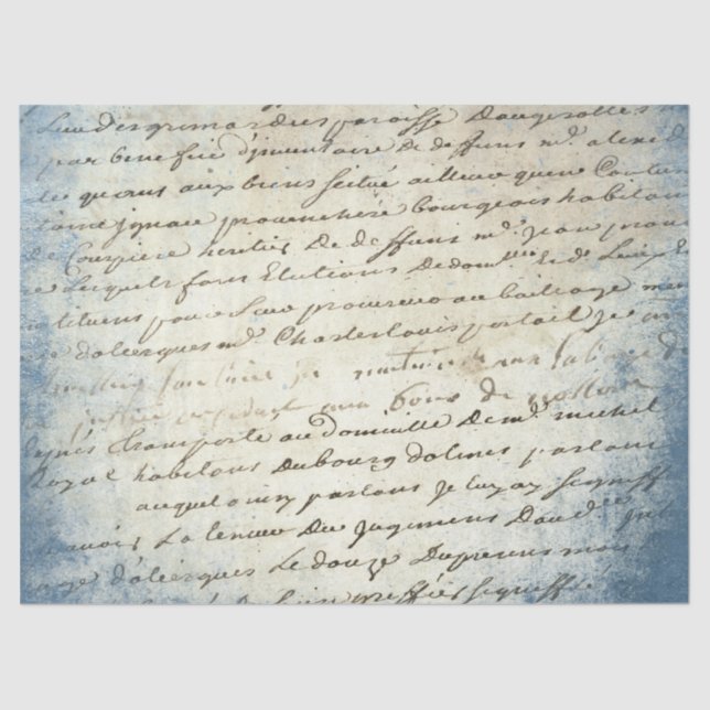 Seda Diseño de la serie Ephemera de papel azul 7 (Anverso)