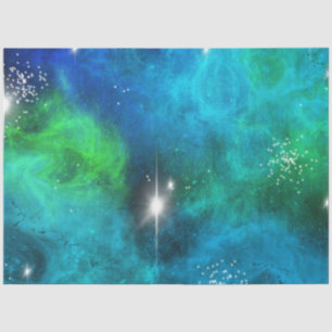 Seda Diseño de la serie Galaxia Azul 4 Papel tisú