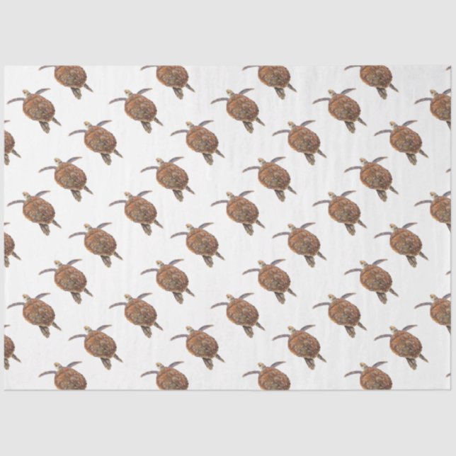 Seda Diseño de la serie Marine Life 14 Papel de tejidos (Anverso)