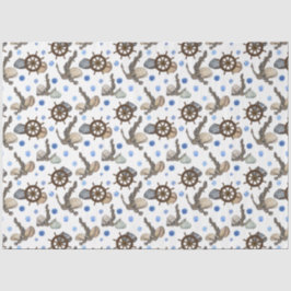 Seda Diseño de la serie Marine Life 17 Papel de tejidos