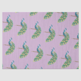 Seda Diseño de la serie Pavo Real  3 Papel tisú de lila