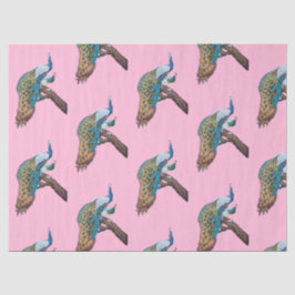 Seda Diseño de la serie Pavo Real  9 Papel tisú rosa