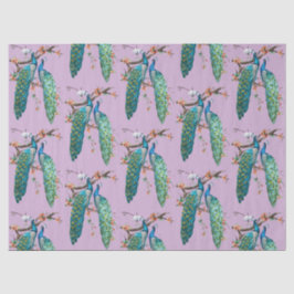 Seda Diseño de la serie Peacock 6 Papel Tejido Lilac