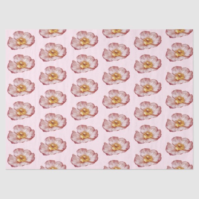 Seda Diseño de la serie Rosa romántica 13 Papel de teji (Anverso)