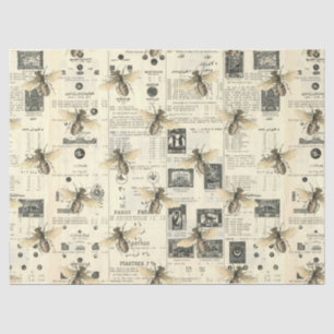 Seda Diseño de la serie Vintage Honey Bee Papel tisú 10