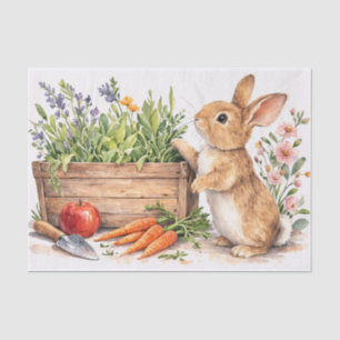 Seda Diseño de papel tisú acuarela de conejo de Pascua