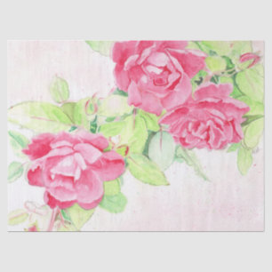 Seda Diseño de Rosas de cafés en papel de tejidos