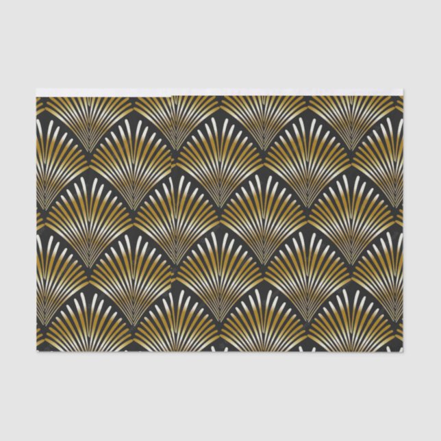 Seda Diseño de ventilador Art Decó, papel de tejidos (Anverso)