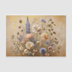 Seda Diseño floral de papel de tejidos de descomposició