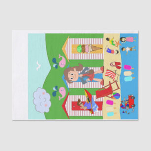 Seda Diversión al hielo de la playa de Crema de Papel T