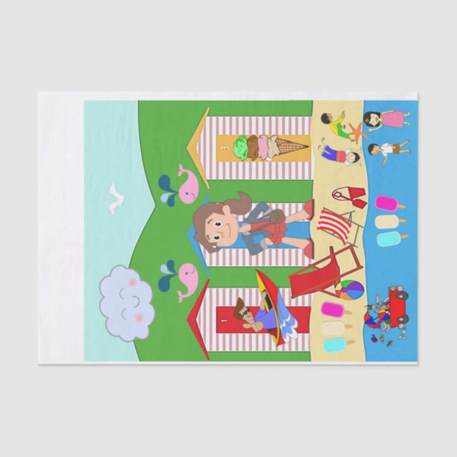 Seda Diversión al hielo de la playa de Crema de Papel T (Anverso)