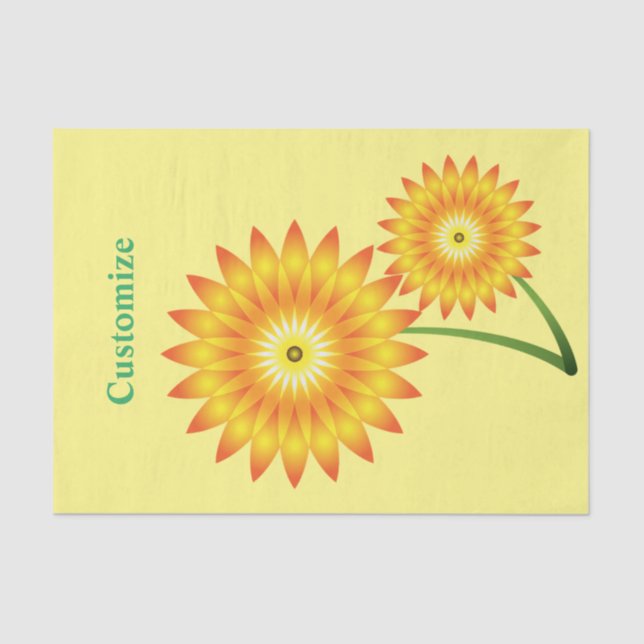 Seda Dos girasoles Thunder_Cove Papel de tejidos (Anverso)