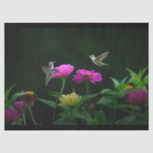 Seda Dos Papel De Tejido De Hummingbirds